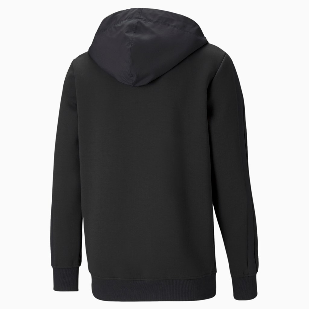 Black Puma PUMA x FIRST MILE Double Knit Men's Hoodie | 3692LPHTQ