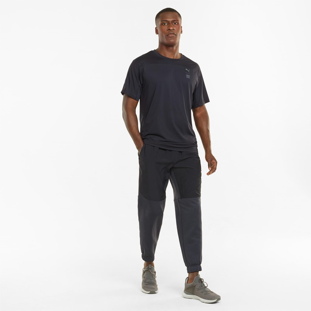 Black Puma PUMA x FIRST MILE FT Training Men's Pants | 5746EKXVO