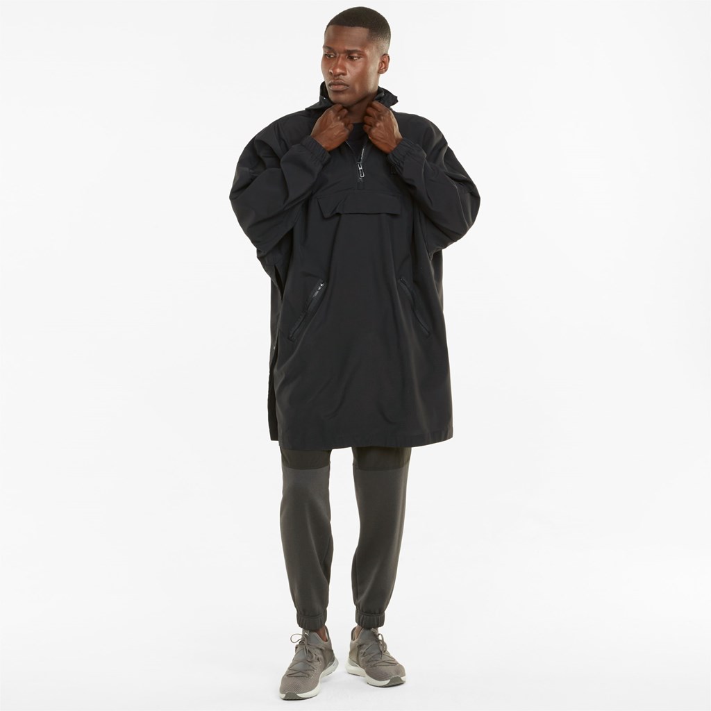 Black Puma PUMA x FIRST MILE Training Men's Poncho | 7458WDLGO