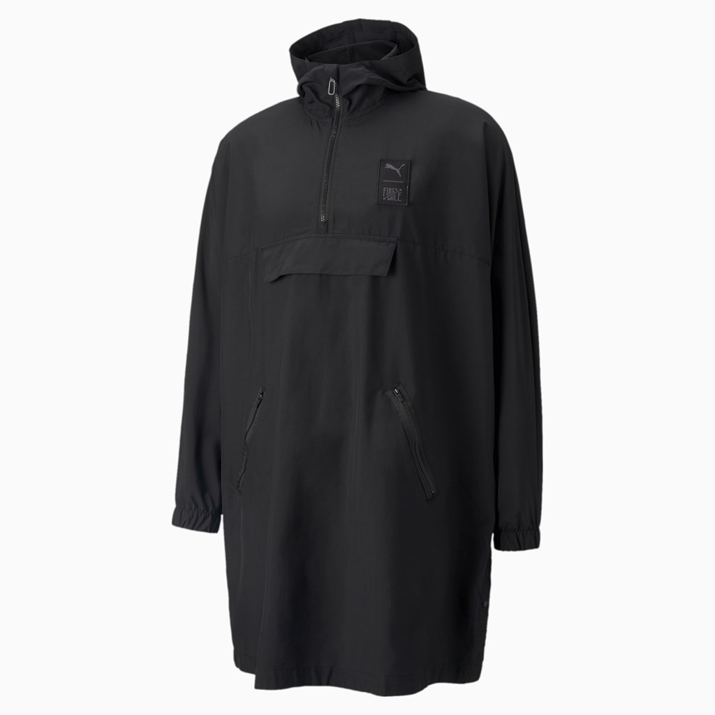 Black Puma PUMA x FIRST MILE Training Men's Poncho | 7458WDLGO