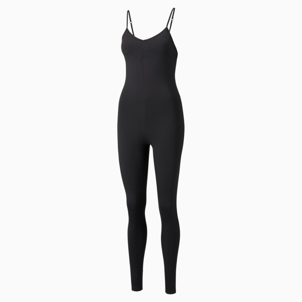 Black Puma PUMA x GOOP Training Women\'s Bodysuit | 8376VQHRK