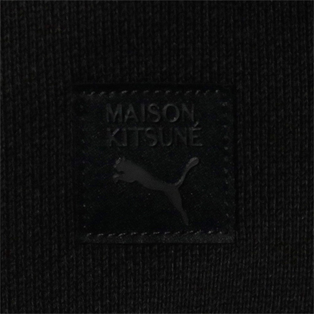 Black Puma PUMA x MAISON KITSUNE Half-Zip Men's Sweatshirt | 4759MFWBL