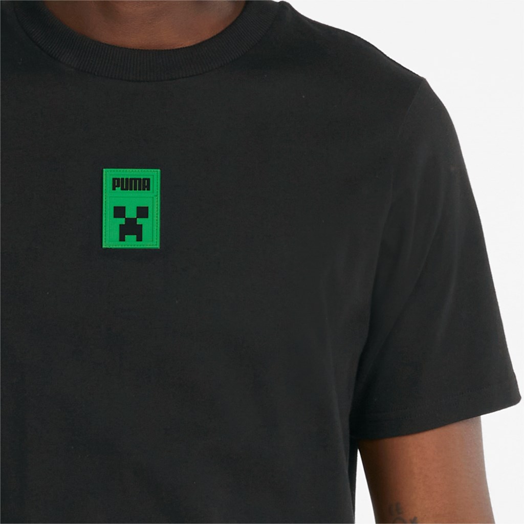 Black Puma PUMA x MINECRAFT Graphic Men's Tee | 7321CSLVY