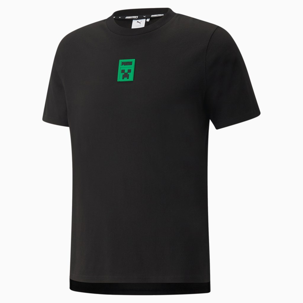 Black Puma PUMA x MINECRAFT Graphic Men's Tee | 7321CSLVY