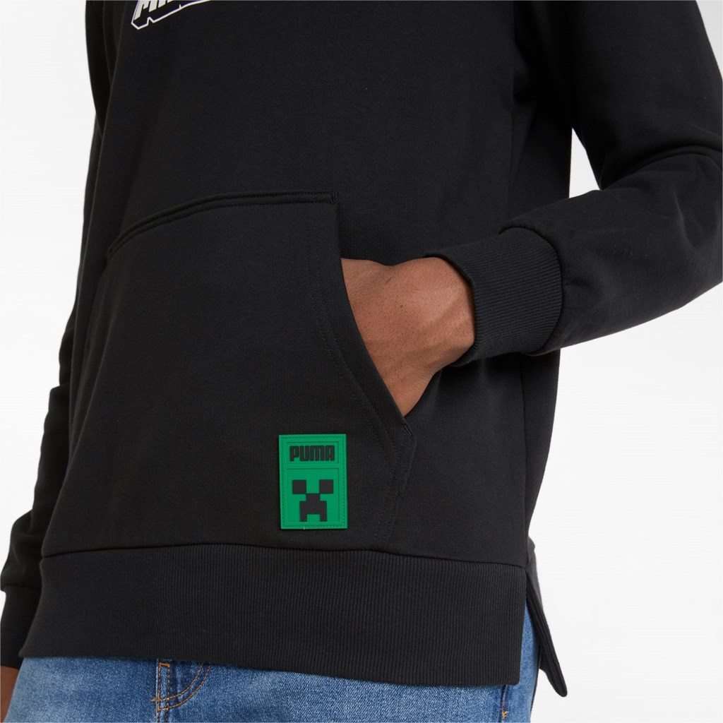 Black Puma PUMA x MINECRAFT Men's Hoodie | 4096RTCIG