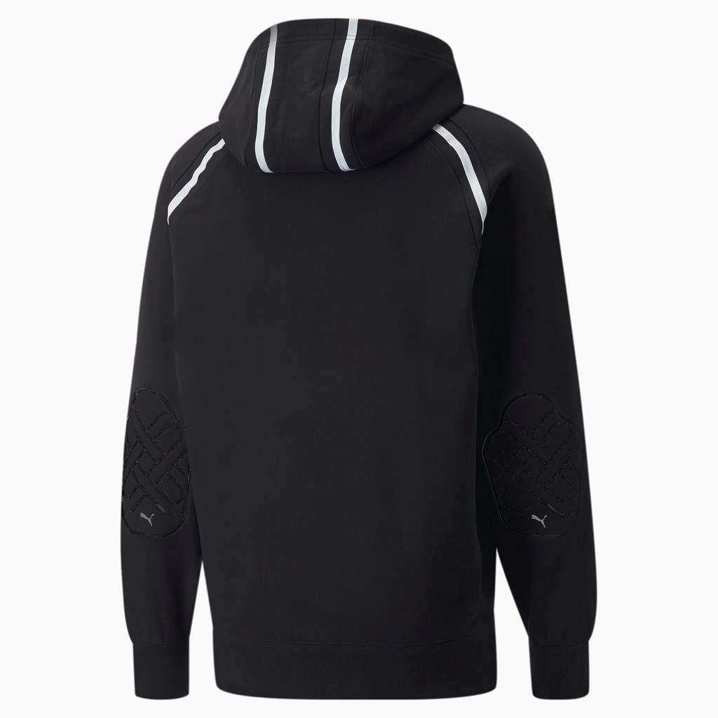 Black Puma PUMA x PRONOUNCE Men's Hoodie | 5249WMHQO