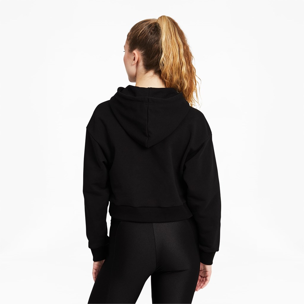 Black Puma PUMA x SANTA CRUZ Cropped Women's Hoodie | 9471LRIDK