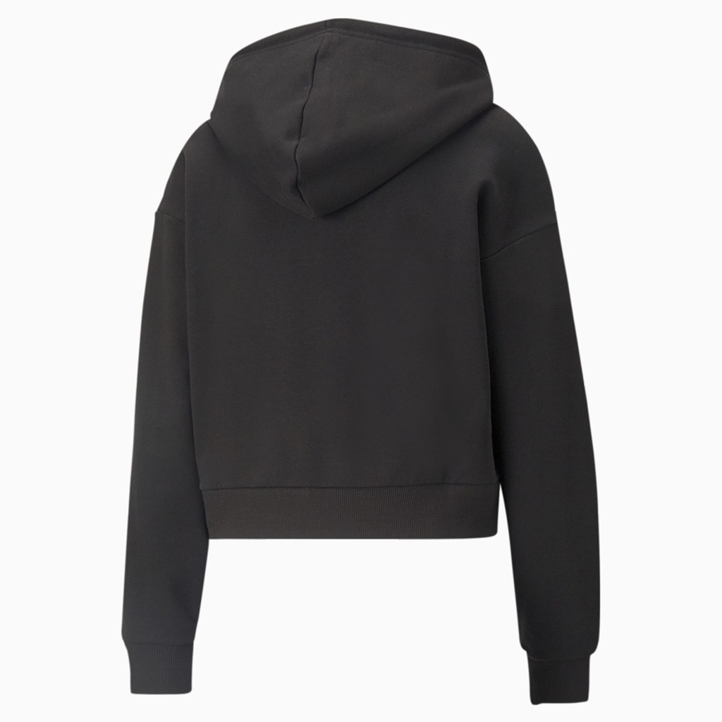 Black Puma PUMA x SANTA CRUZ Cropped Women's Hoodie | 9471LRIDK