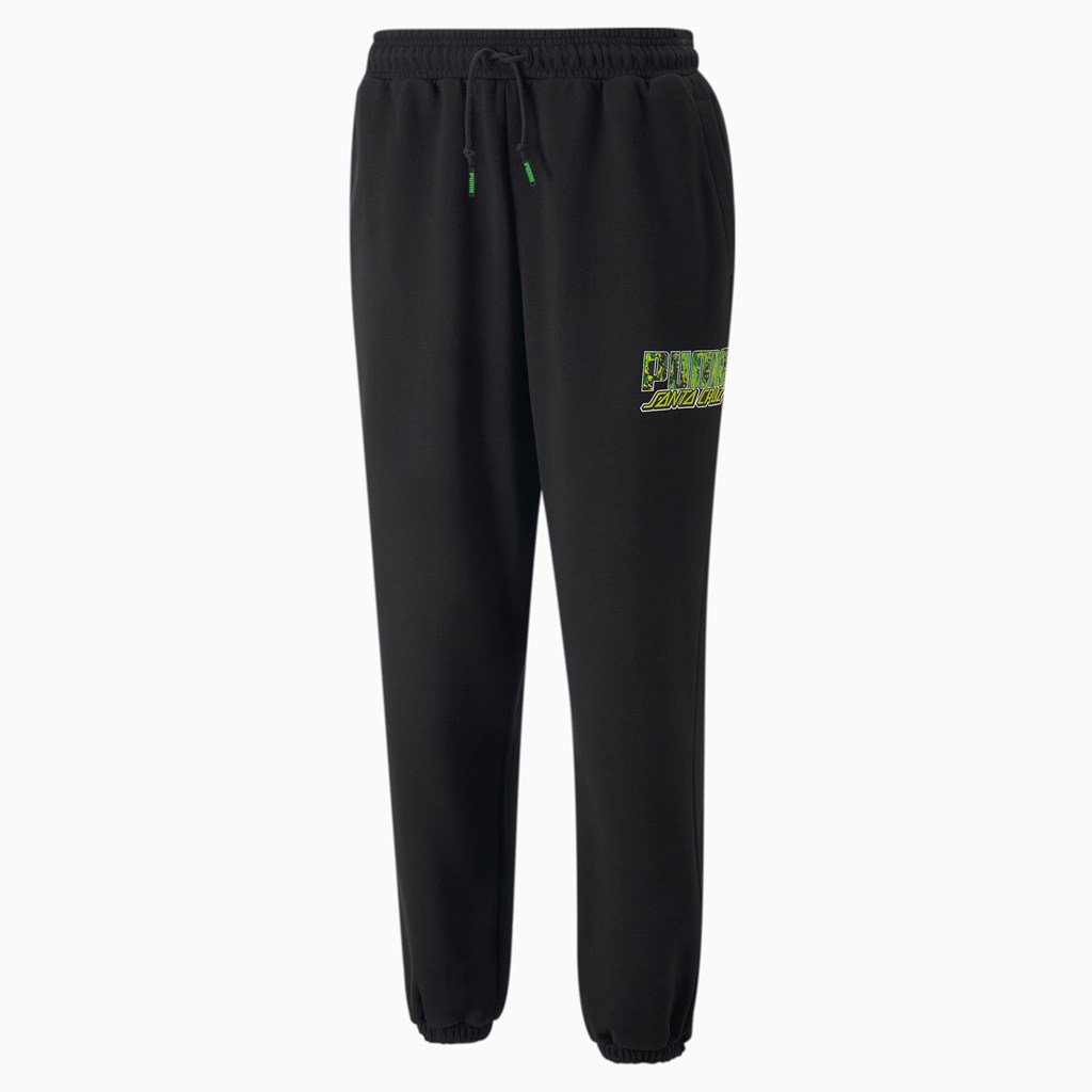 Black Puma PUMA x SANTA CRUZ Sweatpants Men's Sweatpants | 3908NTFSI