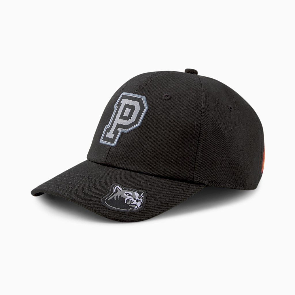 Black Puma Patch Men\'s Cap | 0148ZRSJN