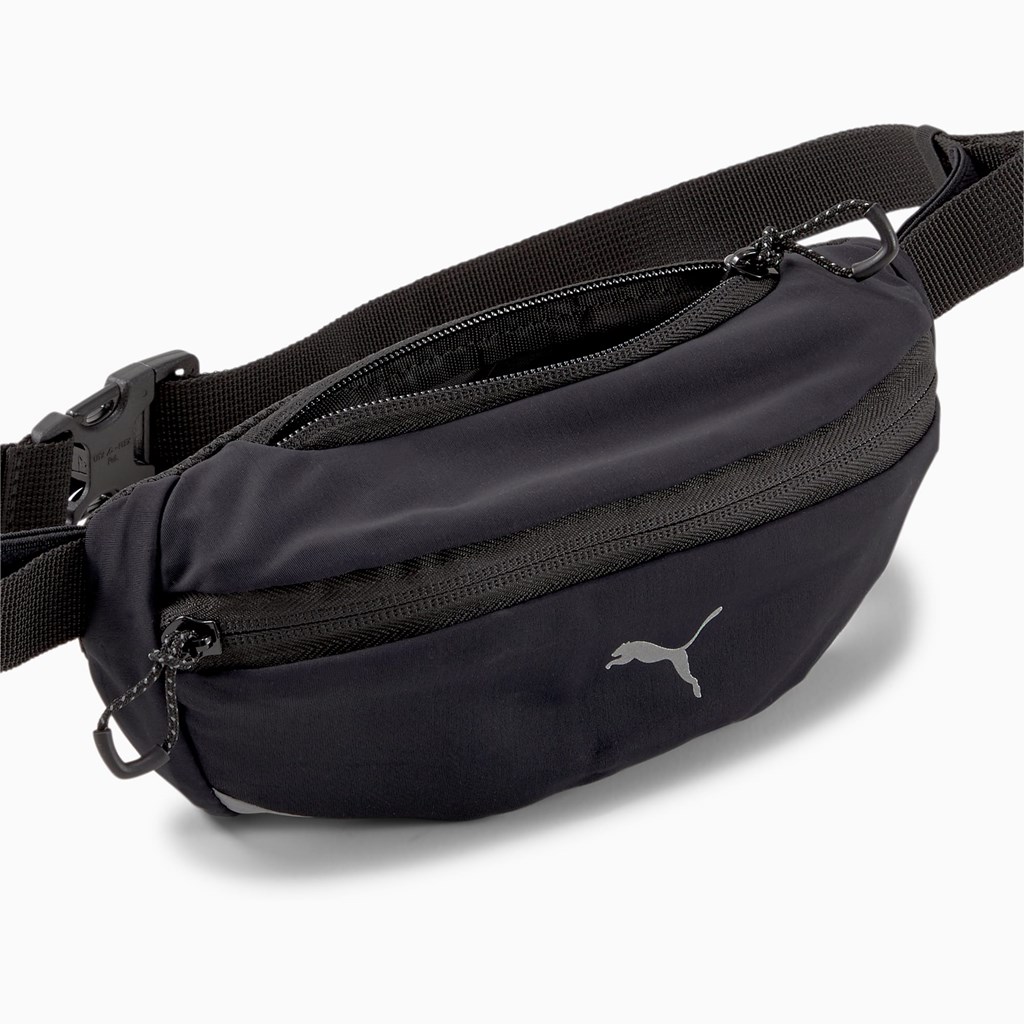 Black Puma Performance Running Classic Waist Men's Bag | 1048LHMSN