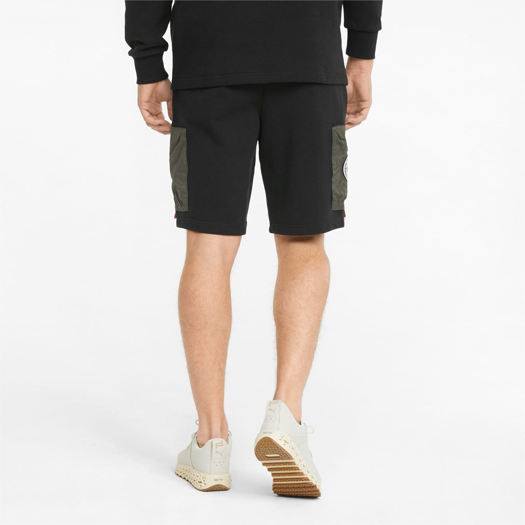 Black Puma Porsche Legacy Statement Men's Shorts | 1827BLMSV