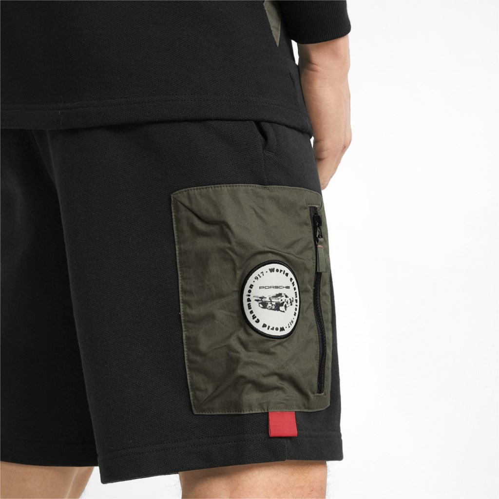 Black Puma Porsche Legacy Statement Men's Shorts | 1827BLMSV