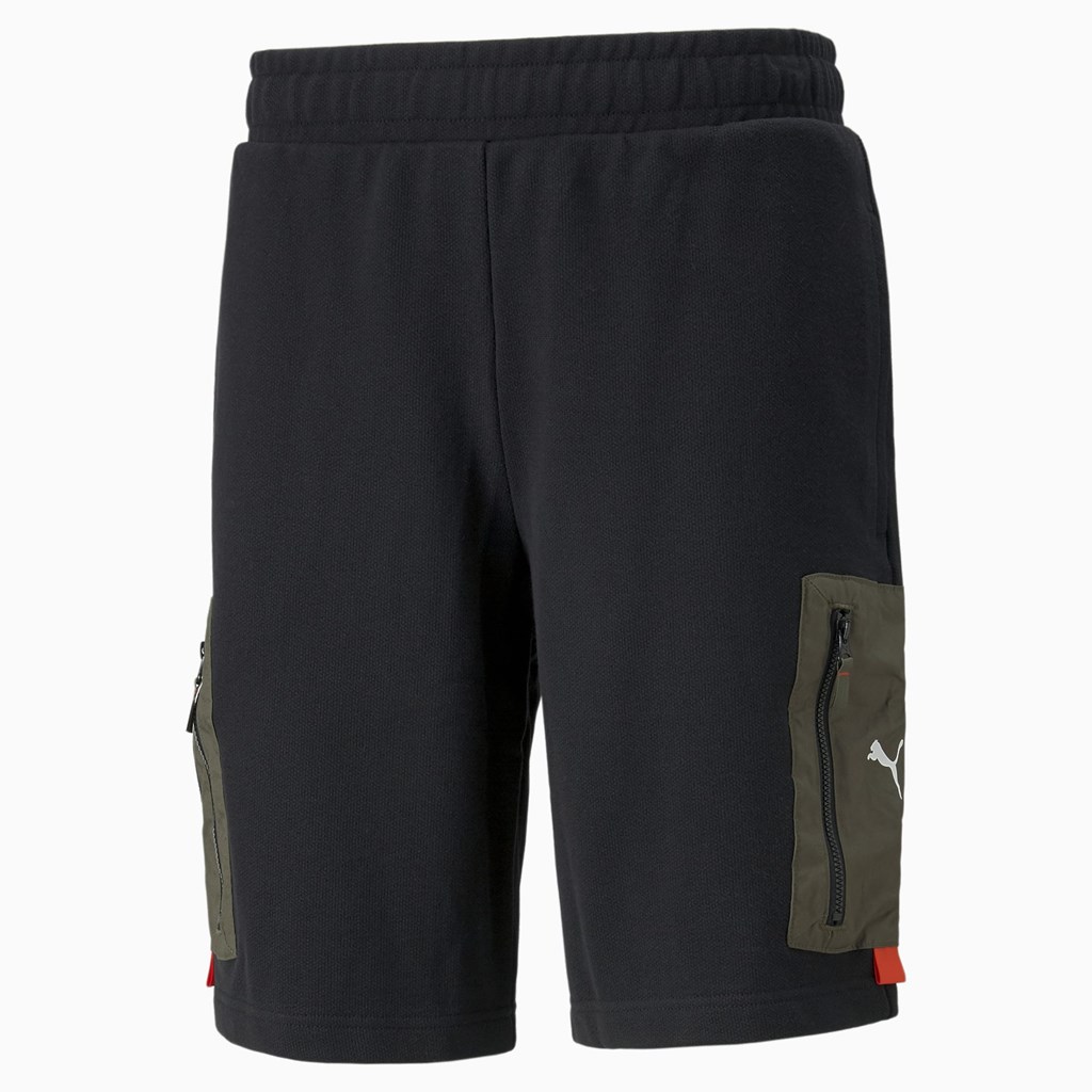 Black Puma Porsche Legacy Statement Men's Shorts | 1827BLMSV