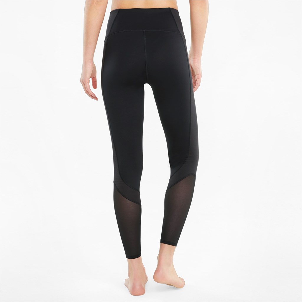 Black Puma STUDIO Ottoman High Waist 7/8 Training Women's Leggings | 6271GCJIE