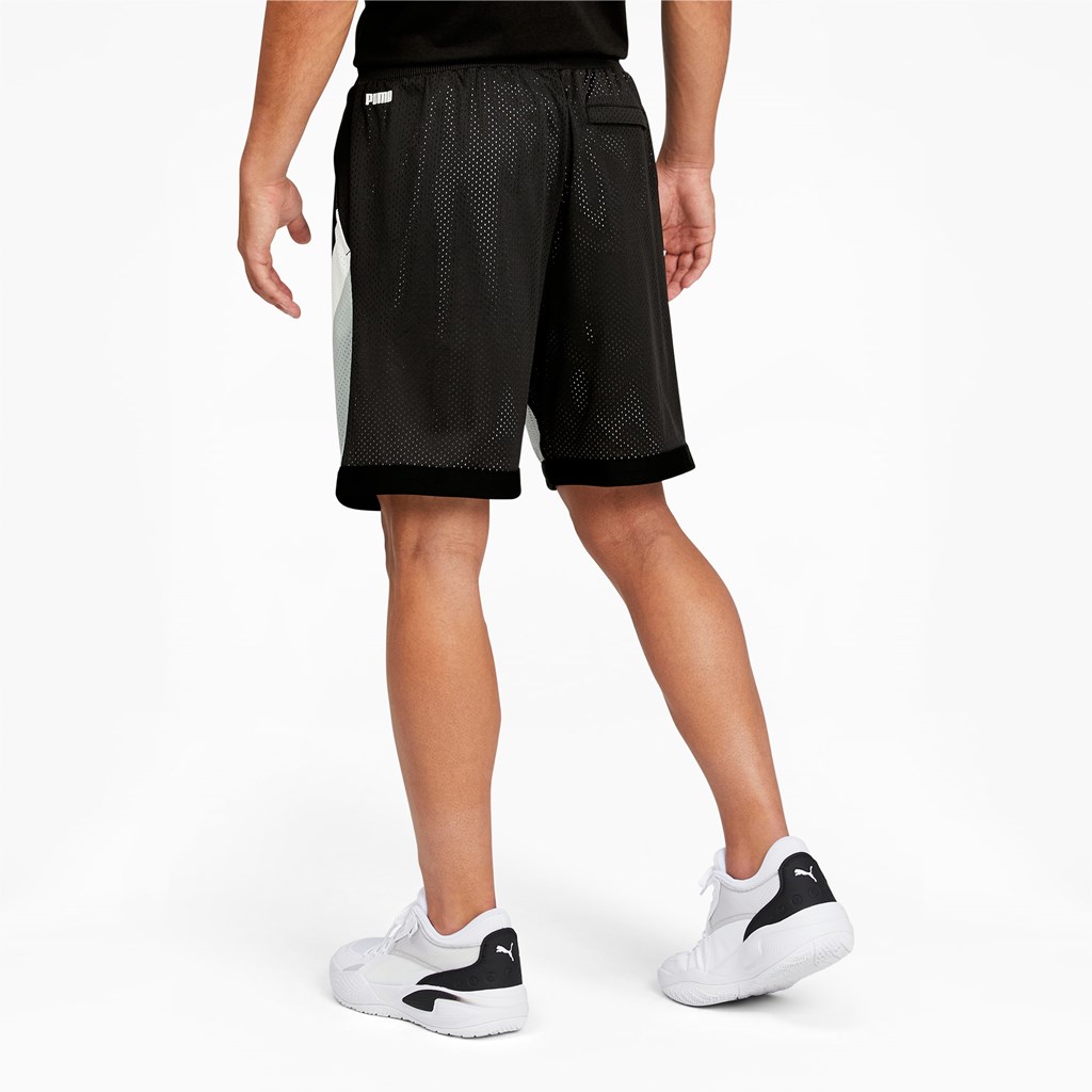 Black Puma Scholarship Basketball Men's Shorts | 3460CKDHA