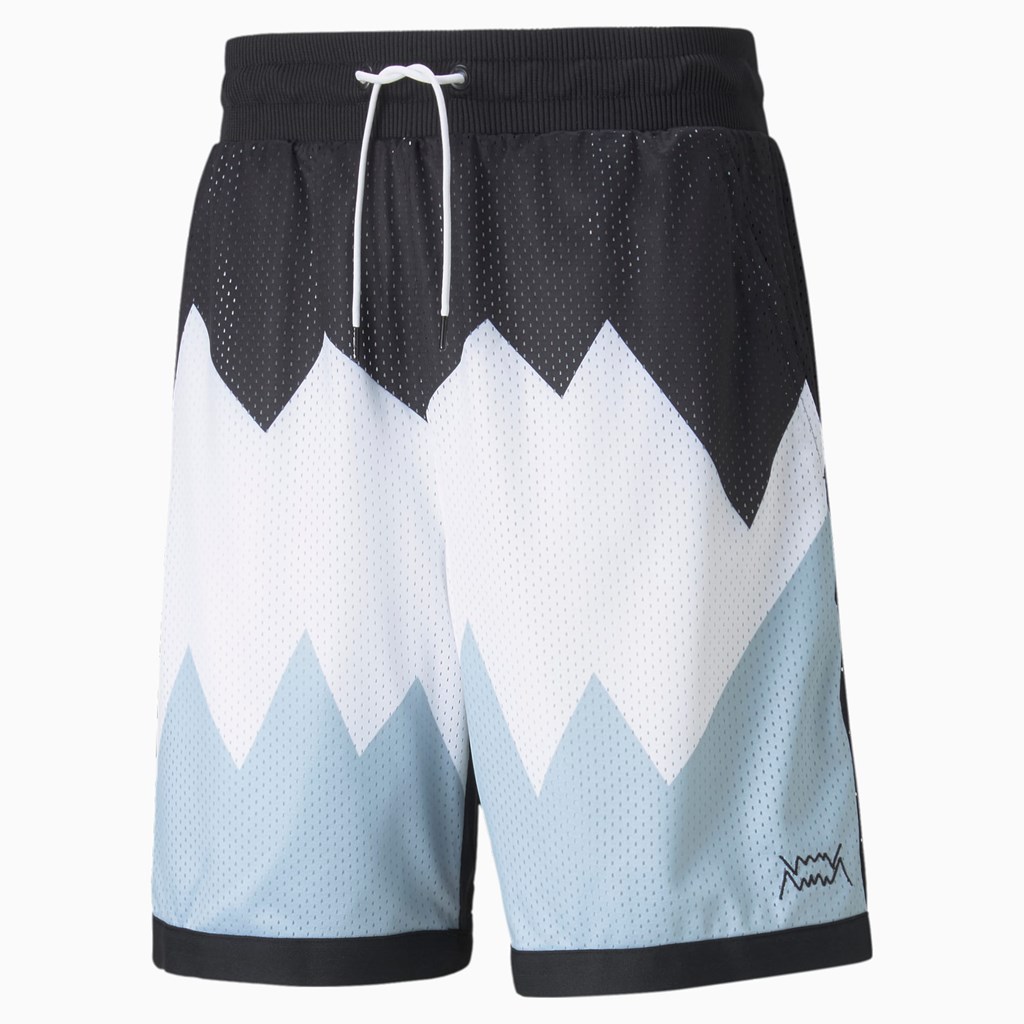 Black Puma Scholarship Basketball Men's Shorts | 3460CKDHA