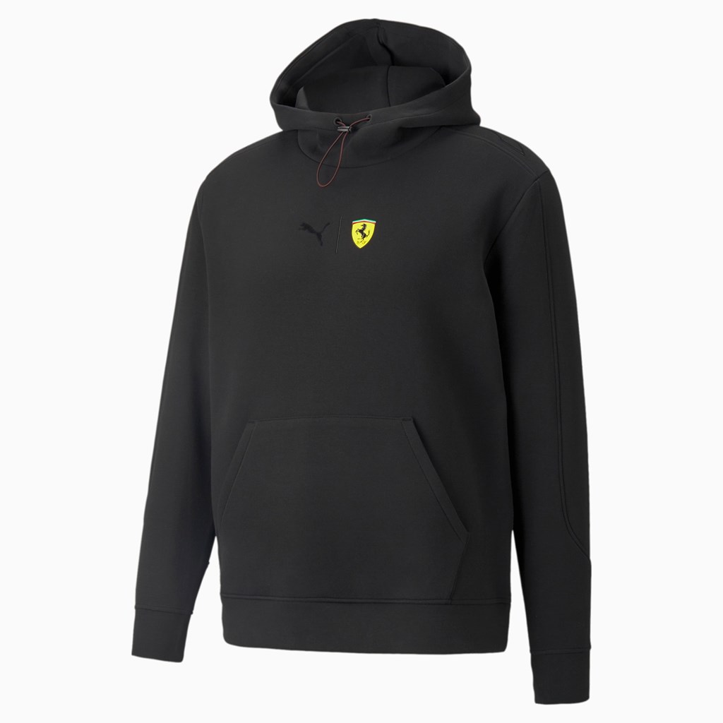 Black Puma Scuderia Ferrari Race Men's Hoodie | 8160FCHQJ