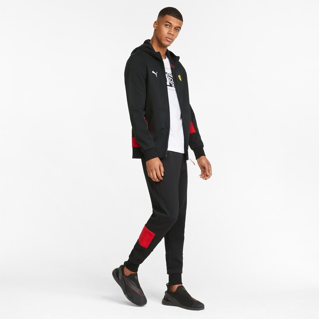 Black Puma Scuderia Ferrari Race Men's Sweatpants | 0791VBOPI