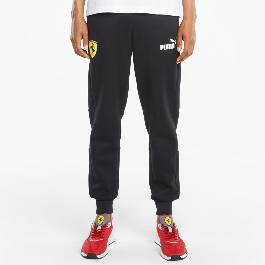 Black Puma Scuderia Ferrari Race SDS Men\'s Sweatpants | 6528UWEAC