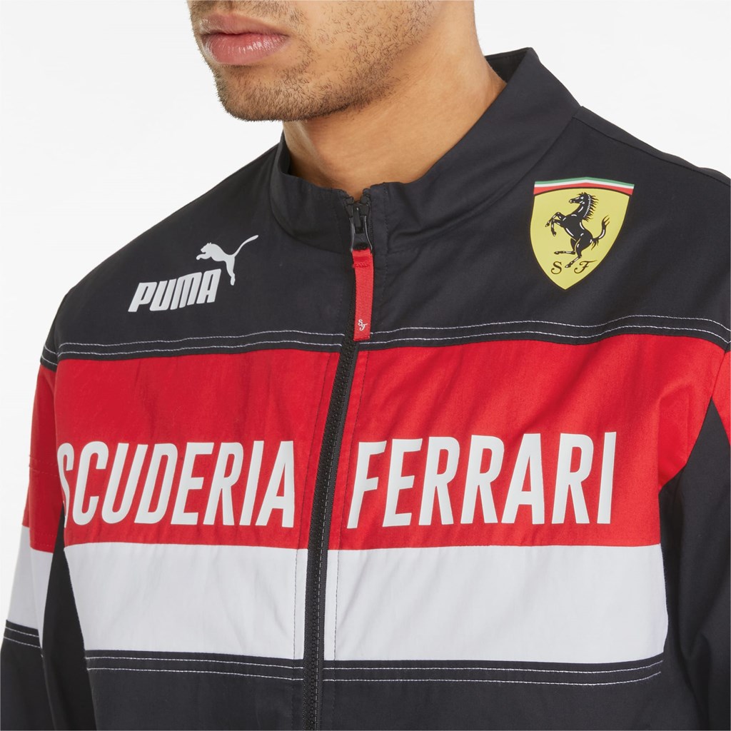 Black Puma Scuderia Ferrari Race SDS Racing Men's Jacket | 2816SKUOZ