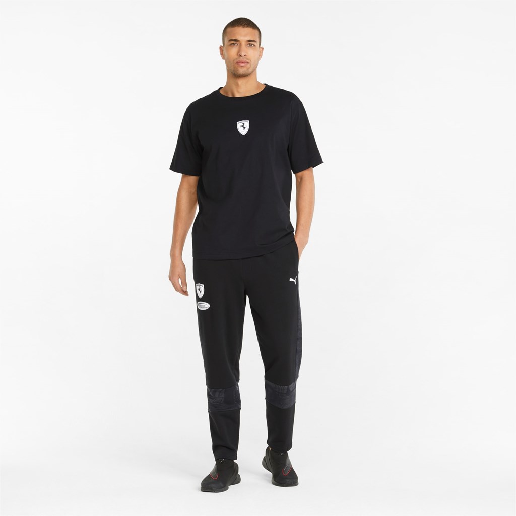 Black Puma Scuderia Ferrari Race Statement Men's Tee | 9875SJKUH