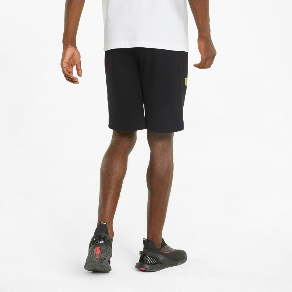 Black Puma Scuderia Ferrari Race Sweat Men's Shorts | 2106NIZDB