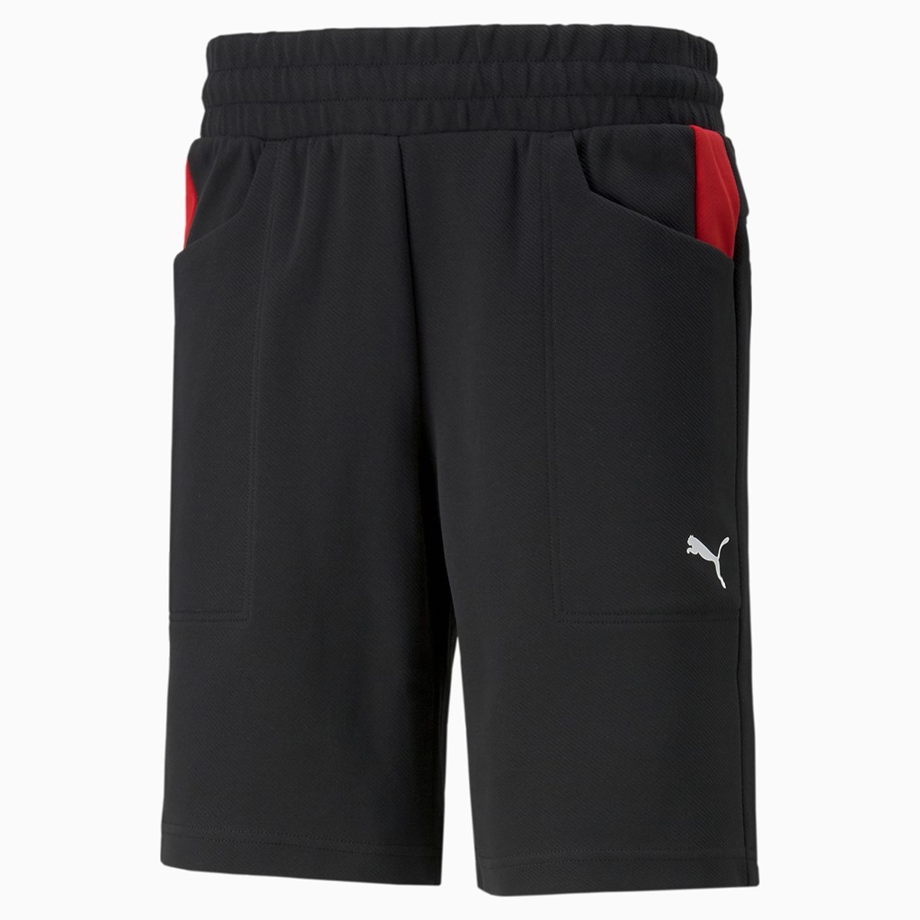 Black Puma Scuderia Ferrari Race Sweat Men's Shorts | 2106NIZDB