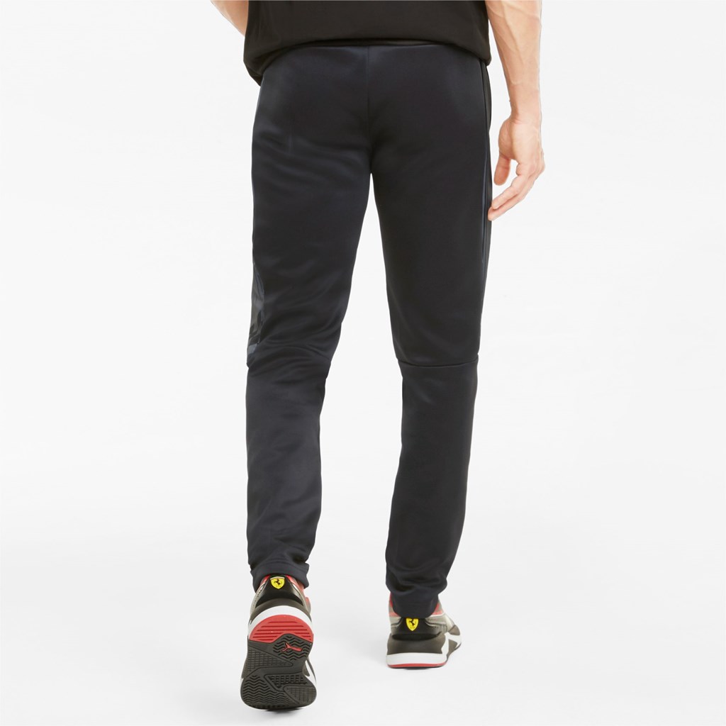 Black Puma Scuderia Ferrari Race T7 Track Men's Pants | 3087HECYS