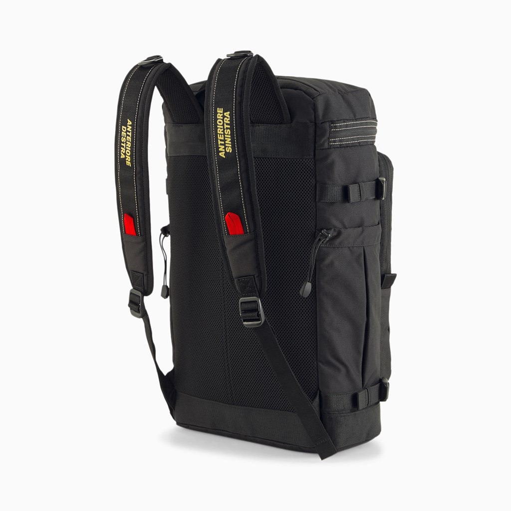 Black Puma Scuderia Ferrari SPTWR Statement Men's Backpack | 9254CGWIU