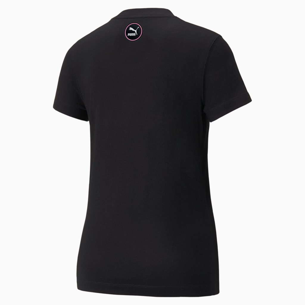 Black Puma Sportswear by PUMA Graphic Women's Tee | 4230BLQKM