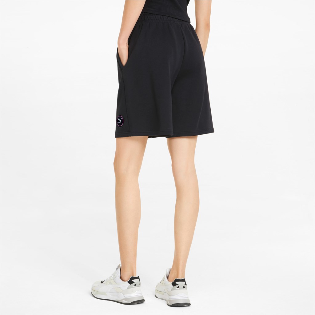 Black Puma Sportswear by PUMA High Longline Women's Shorts | 2967EHJTX