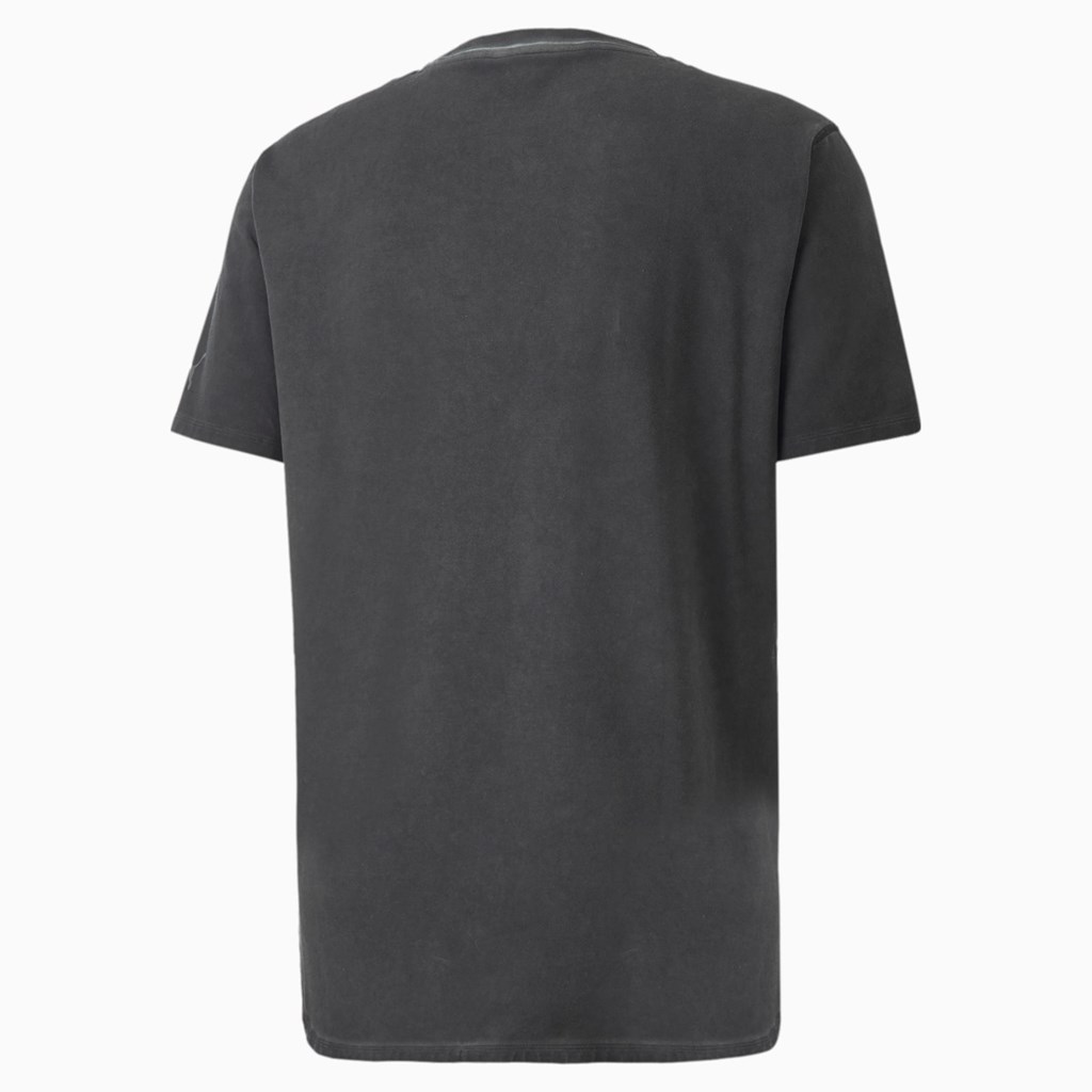 Black Puma Studio Wash Training Men's Tee | 4735FJKWY