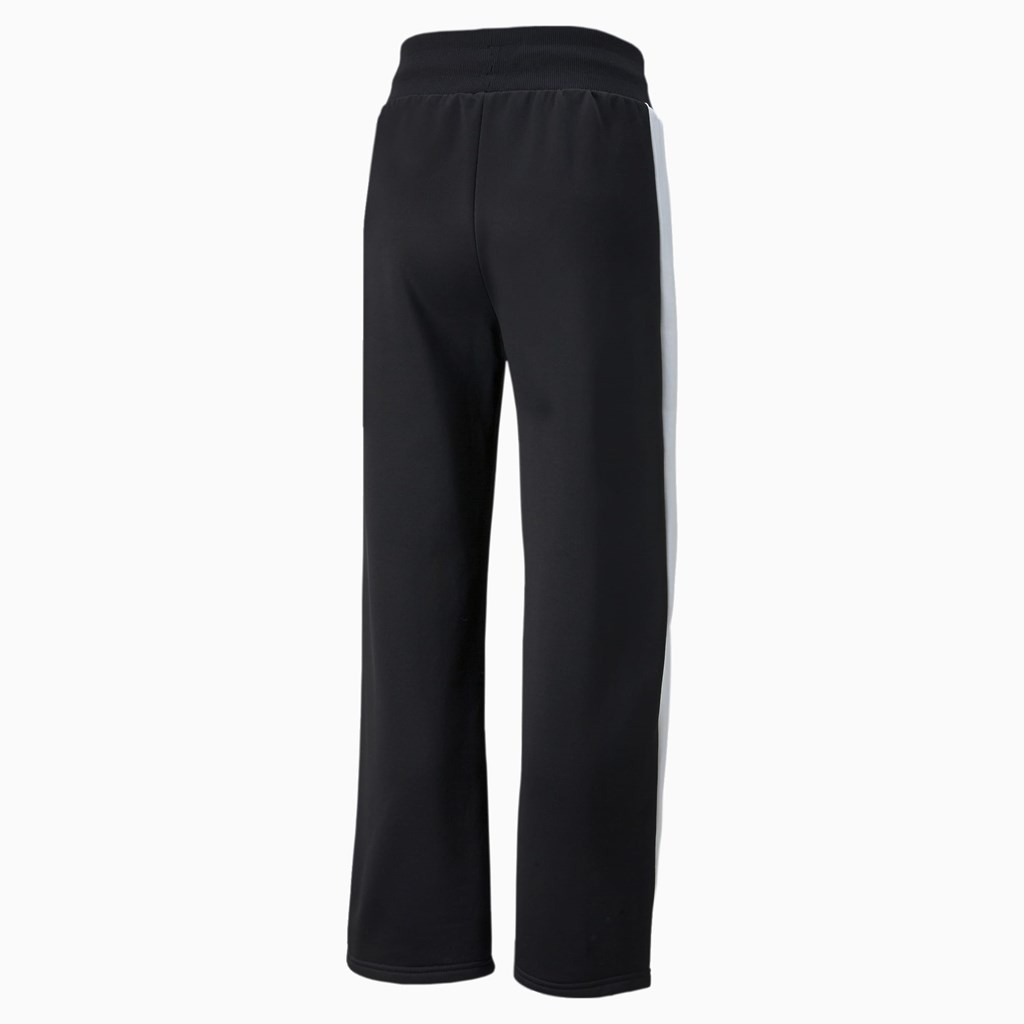 Black Puma T7 Straight Women's Pants | 6829NQTZH