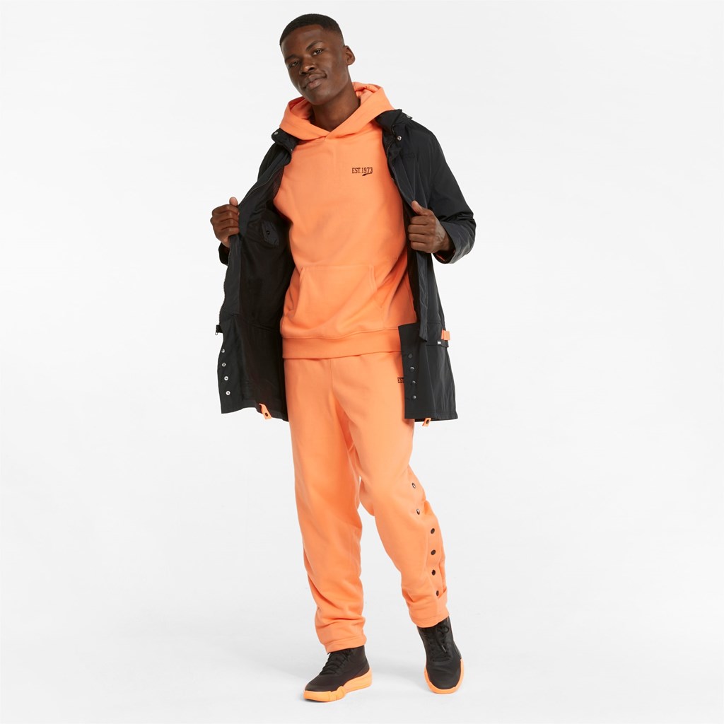 Black Puma Top Of The Key Basketball Men's Jacket | 0237RZPDJ