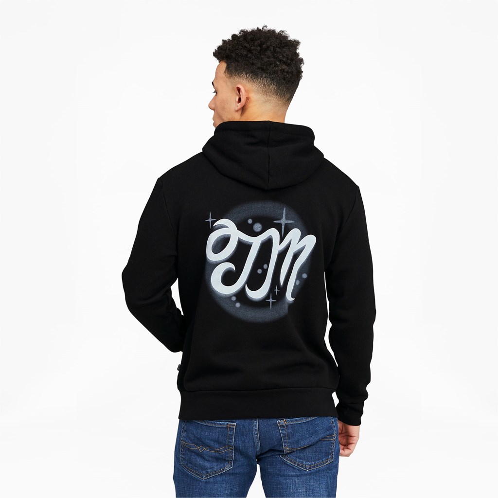 Black Puma Trayvon Martin Foundation Men's Hoodie | 4956YSEDQ