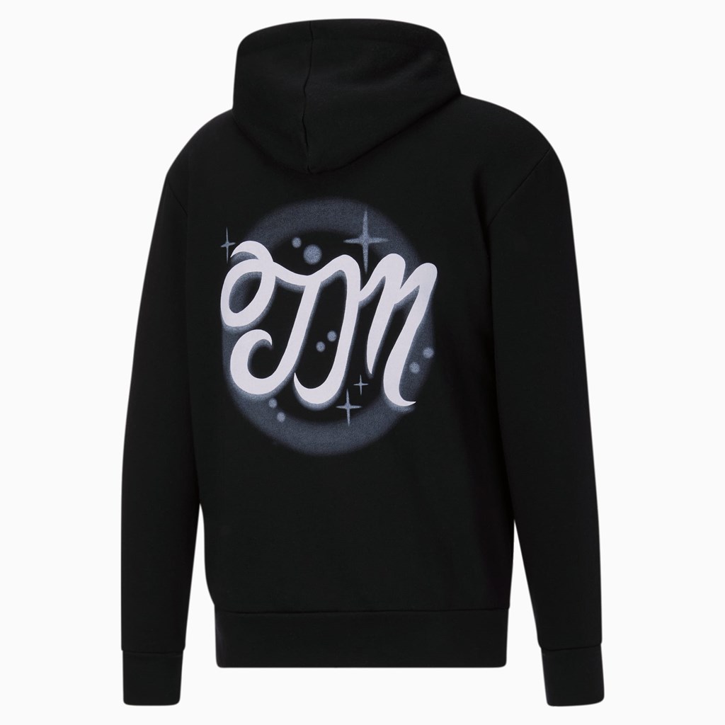 Black Puma Trayvon Martin Foundation Men's Hoodie | 4956YSEDQ