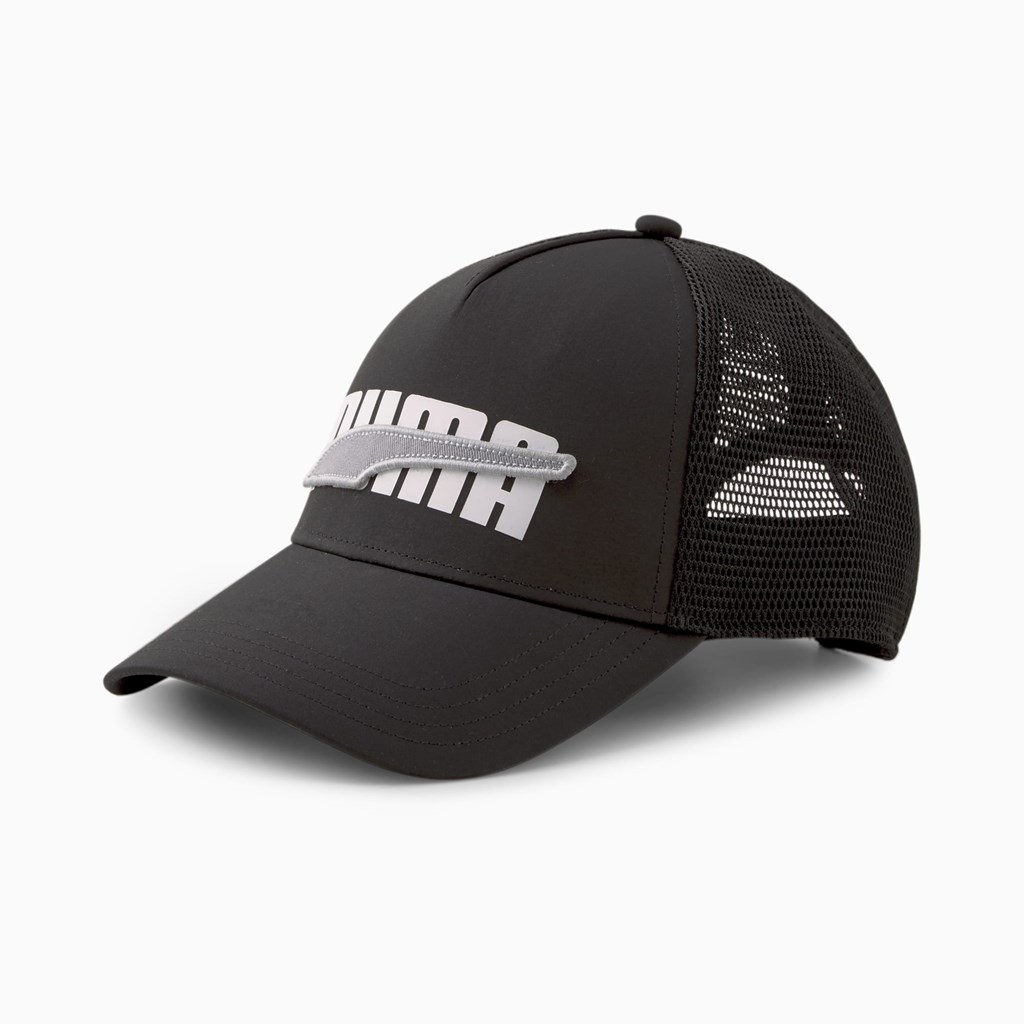 Black Puma Trucker Men\'s Cap | 6249VBDRI