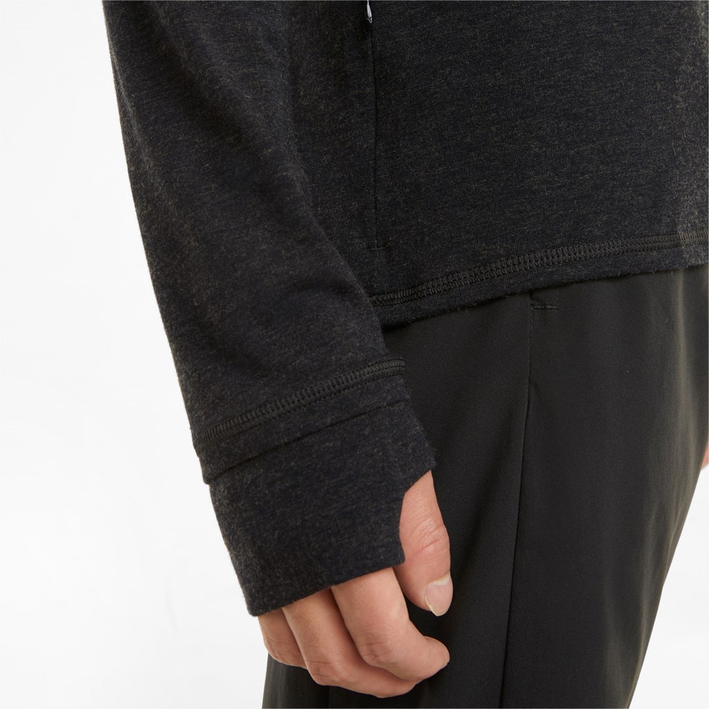 Black Puma Wool Running Men's Midlayer | 5189DNTYW