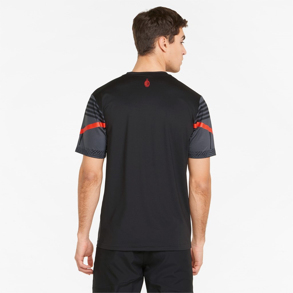 Black / Red Blast Puma ACM Prematch Men's Jersey | 9650MDKGU