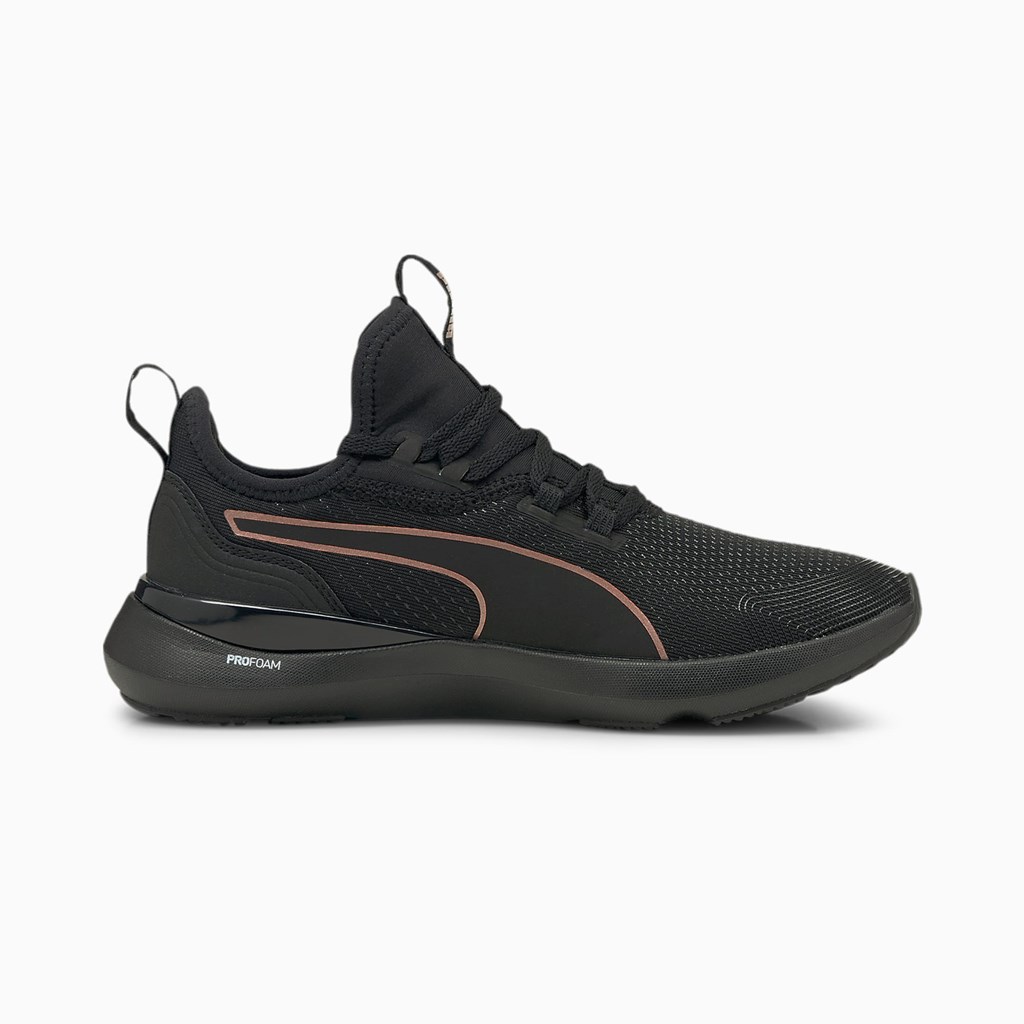 Black / Rose Gold Puma Pure XT Moto Rose  Women's Training Shoes | 3864BSHAT