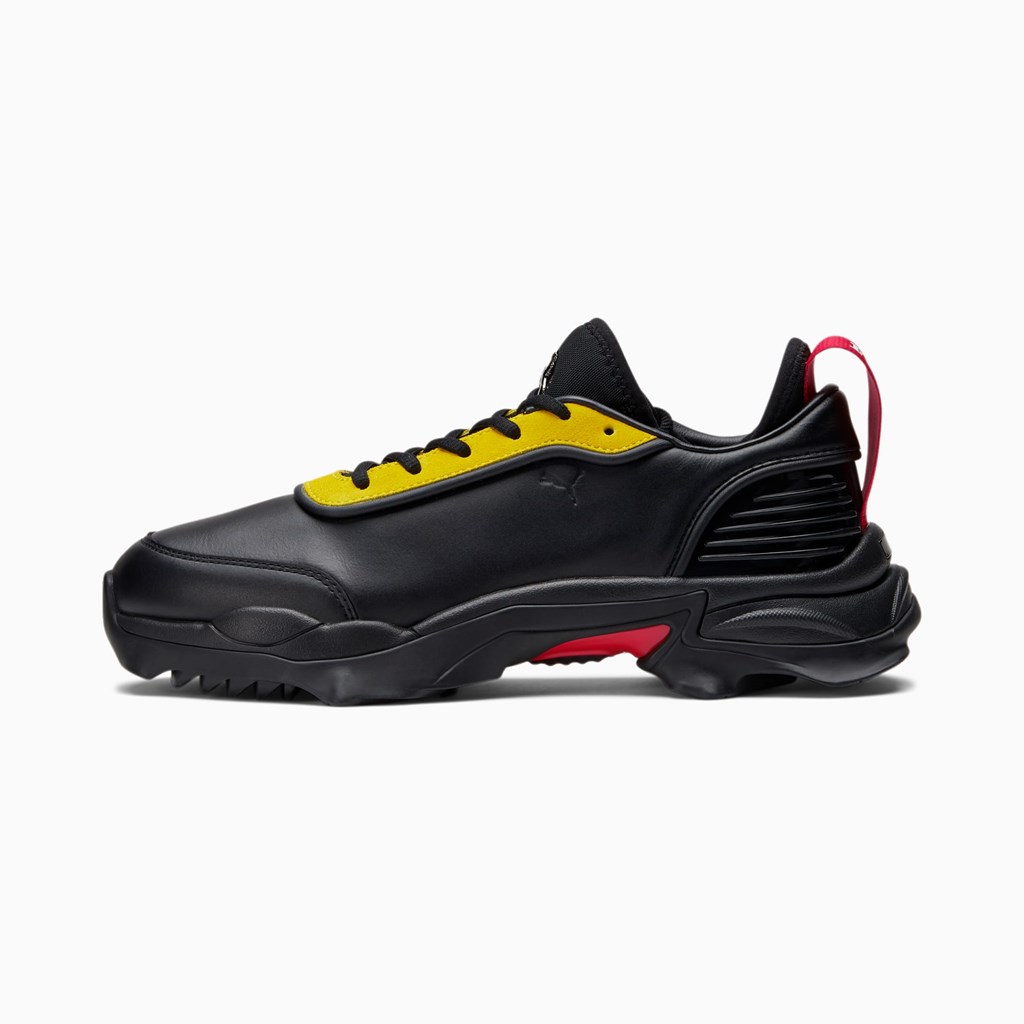 Black / Rosso Corsa Puma Ferrari Nitefox GT Men\'s Shoes | 8219KBAFI