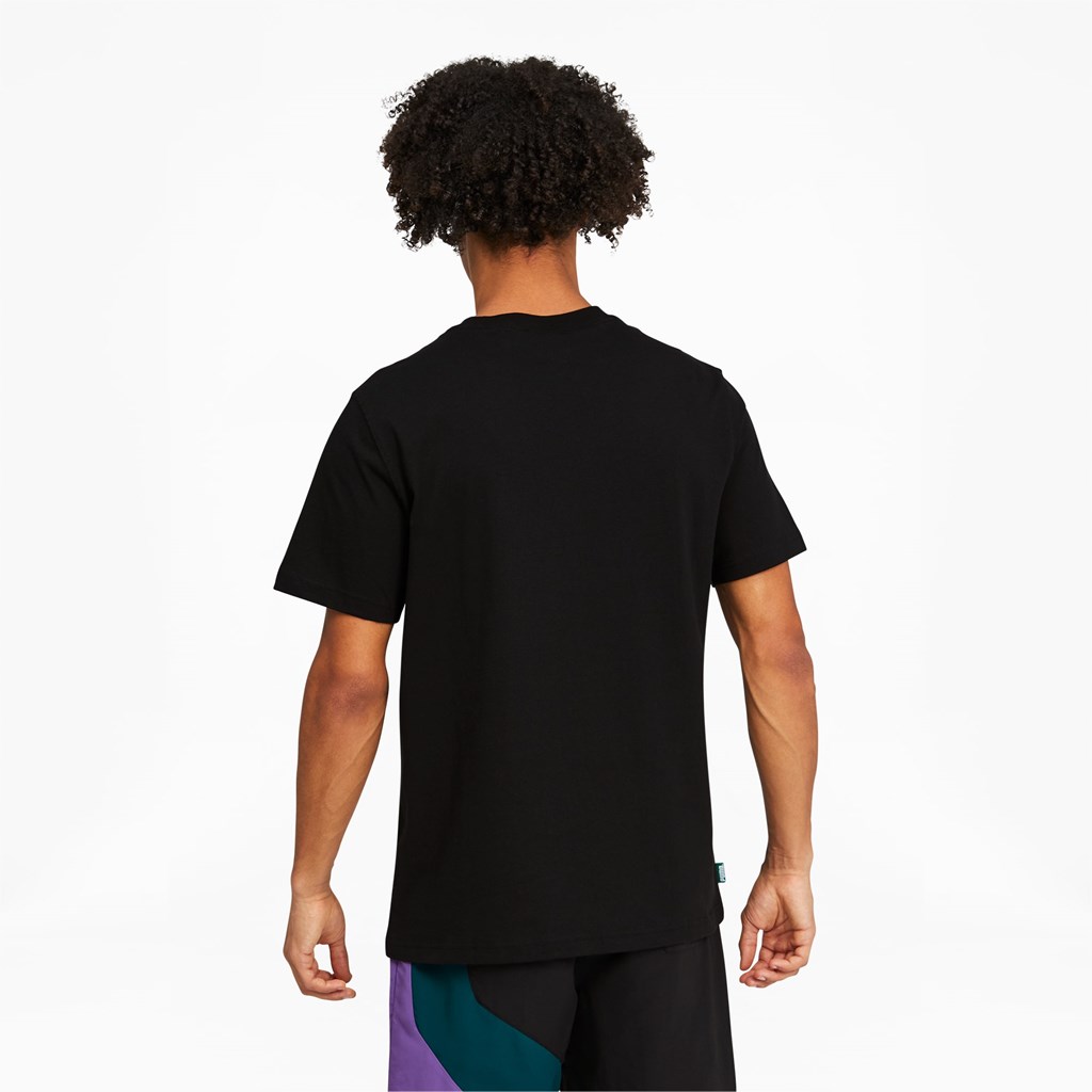 Black / Sharp Green Puma PUMA x BUTTER GOODS Graphic Men's Tee | 8126QEAWS