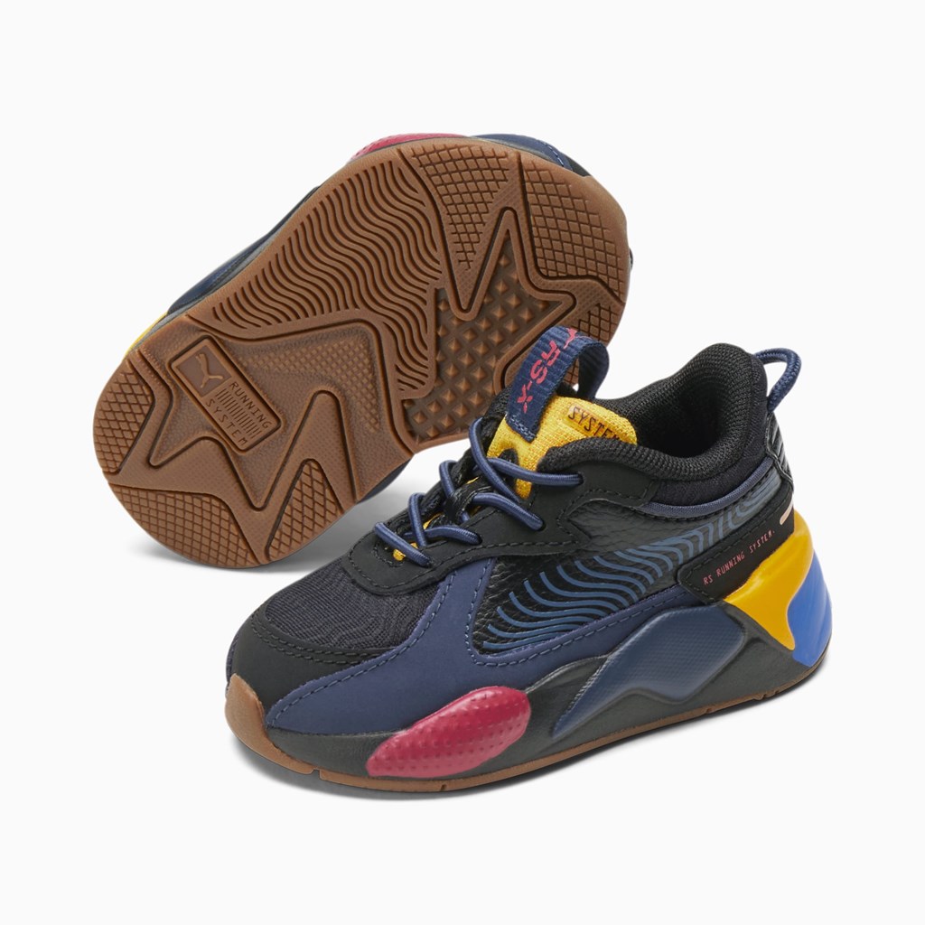 Black / Spellbound / Saffron / Bluemazing Puma RS-X Global Futurism Toddler Boys' Sneakers | 1063DEUHX