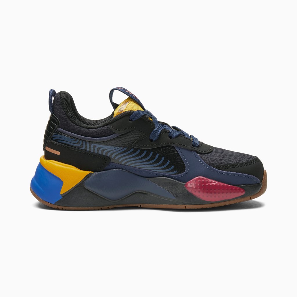 Black / Spellbound / Saffron / Bluemazing Puma RS-X Global Futurism Little Girls' Sneakers | 8217XMIBL