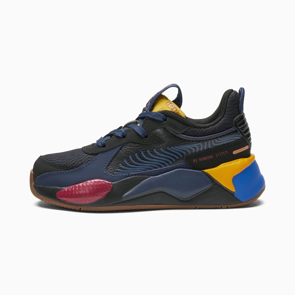 Black / Spellbound / Saffron / Bluemazing Puma RS-X Global Futurism Little Boys\' Sneakers | 8543JEXIL