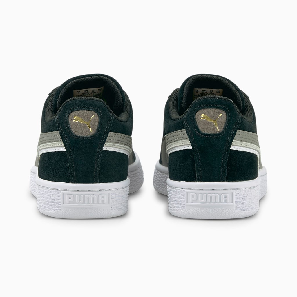 Black / Steel Gray / White Puma Suede Triplex JR Boys' Sneakers | 9304MCPGK