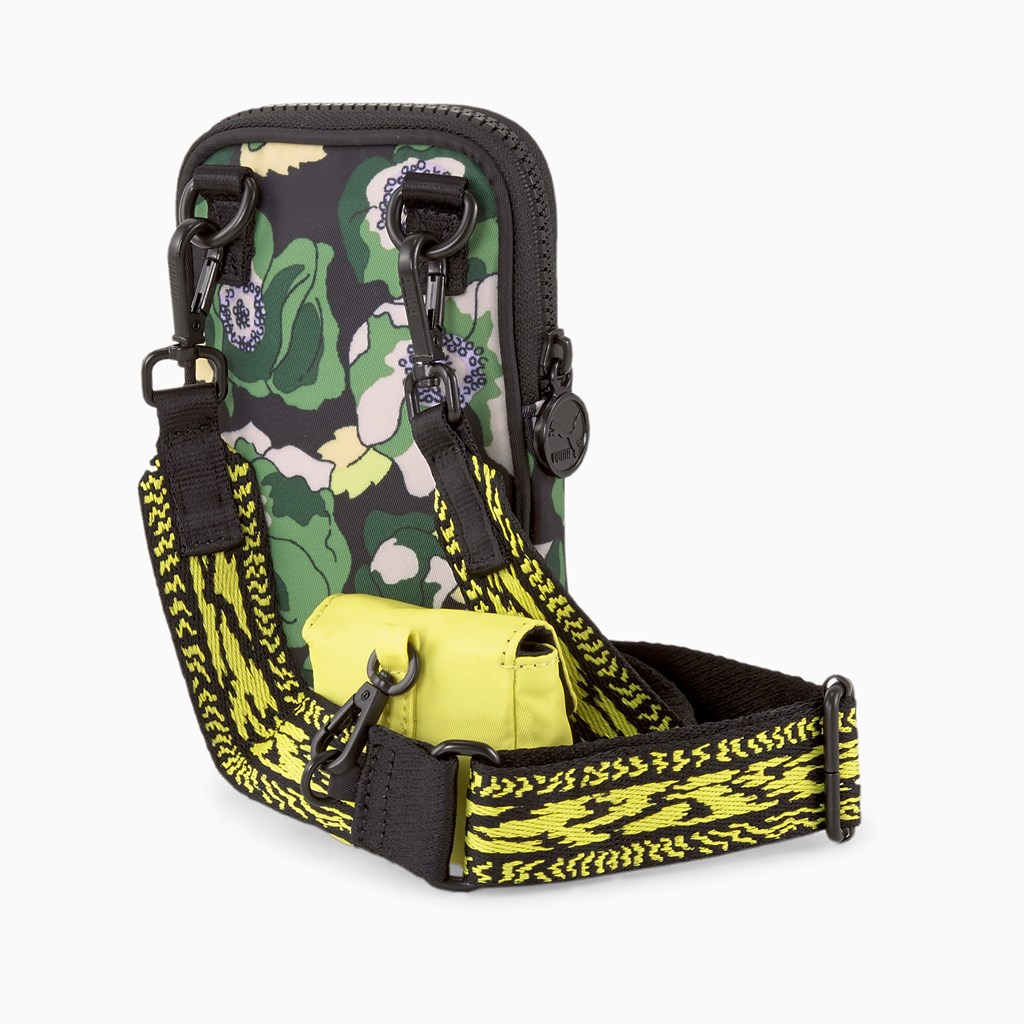 Black / Sulphur Spring / Aop Puma PUMA x LIBERTY Multi Pouch Women's Bag | 2518ZJAKE