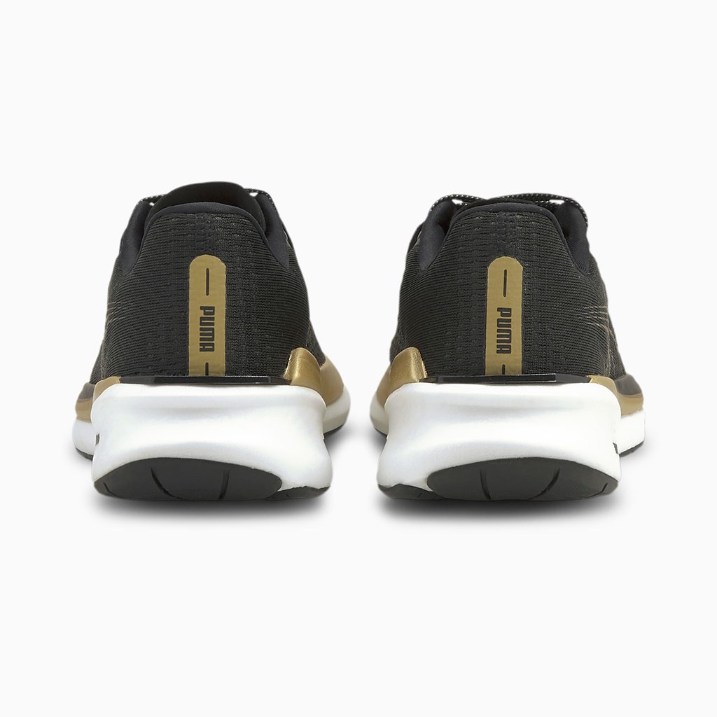 Black Team Gold Puma Eternity NITRO Women's Running Shoes | 5289NGFWK