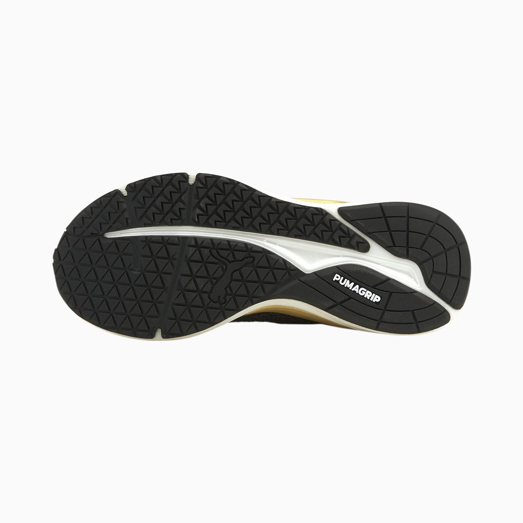 Black Team Gold Puma Eternity NITRO Women's Running Shoes | 5289NGFWK